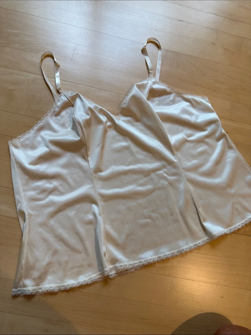 Satin Lace-Trim Slip Camisole - Brand New